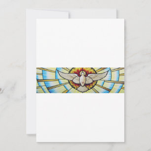 Holy Spirit dove stained glass Invitation