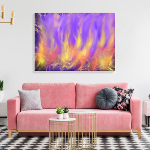 Holy Spirit Fire Christian Prophetic Abstract Art Canvas Print