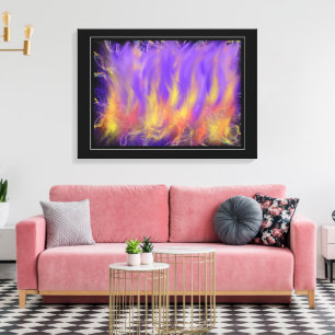 Holy Spirit Fire Christian Prophetic Abstract Art Canvas Print