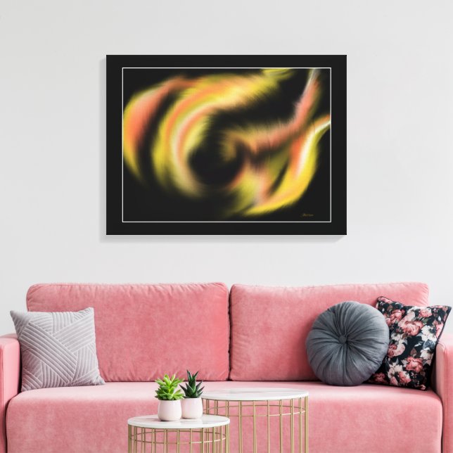 Holy Spirit Fire Painting Canvas Print (Insitu(LivingRoom))