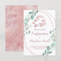 Holy Spirit foliage frame confirmation