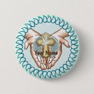 Holy Spirit Hands   2 Inch Round Button
