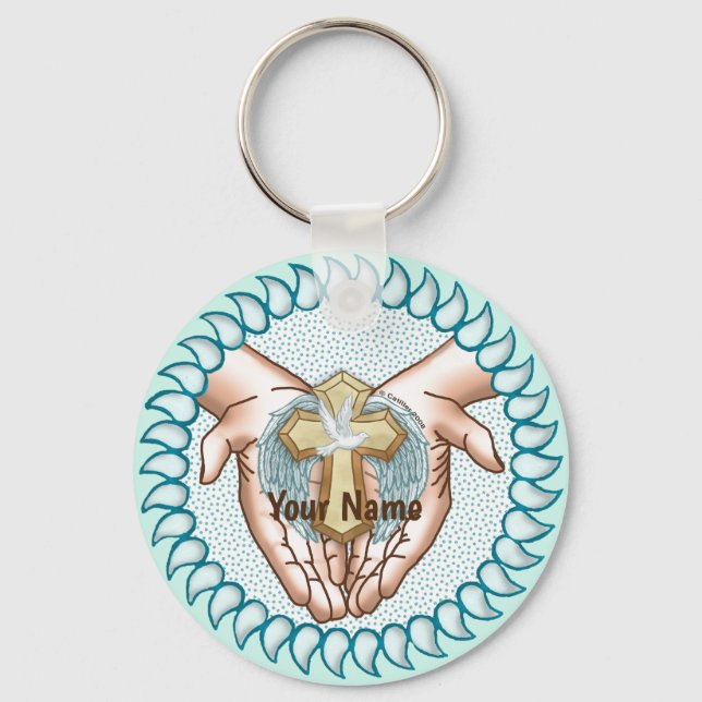 Holy Spirit Hands   Keychain (Front)