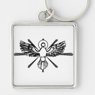 Holy Spirit in form of dove Keychain