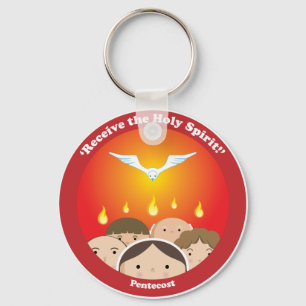 Holy Spirit Pentecost Keychain