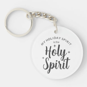 Holy Spirit Religious Christmas Holiday Keychain