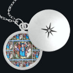 Holy Spirit Stained Glass Virgin Mary Confirmation Locket Necklace<br><div class="desc">This is a beautiful stained glass image of the Holy Spirit / Holy Ghost as represented by a dove descending upon Mary and the Apostles on Pentecost.</div>