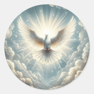 Holy Spirit The Paraclete in the Clouds Classic Round Sticker