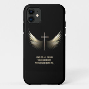 Holy Spirit Wings and Christian Cross Personalized Case-Mate iPhone Case