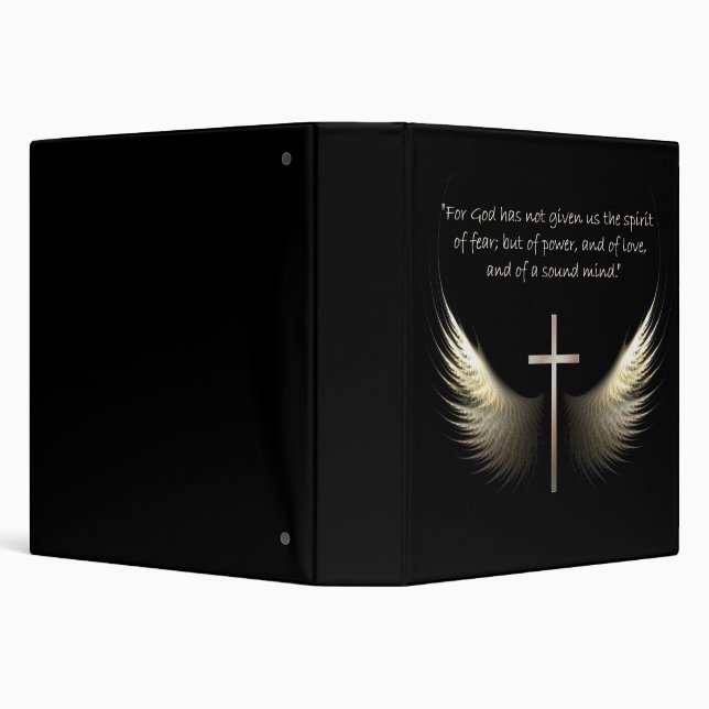 Holy Spirit Wings and Cross with Scripture Verse Binder (Background)