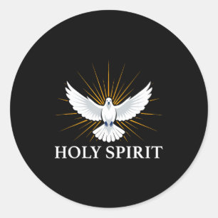Holy Srit Dove Sritual Symbol Christian Bible Fait Classic Round Sticker