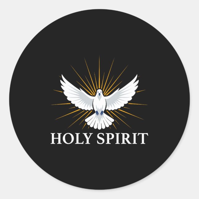 Holy Srit Dove Sritual Symbol Christian Bible Fait Classic Round Sticker (Front)