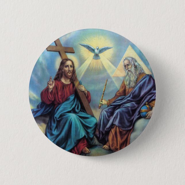 Holy Trinity 2 Inch Round Button (Front)