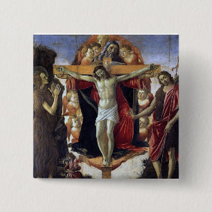 Holy Trinity - Botticelli 2 Inch Square Button