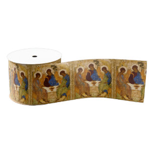 Holy Trinity by Andrey Rublev Grosgrain Ribbon