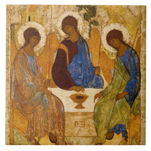 Holy Trinity by Andrey Rublev Tile