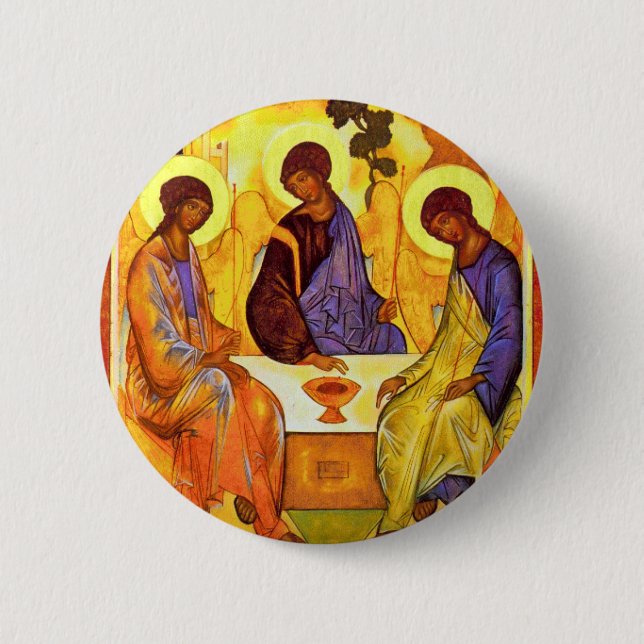 Holy Trinity By Rublã«V Andrej (Best Quality) 2 Inch Round Button (Front)