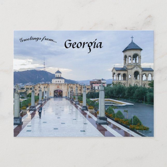 Holy Trinity Cathedral in Tbilisi Georgia Postcard (Front)
