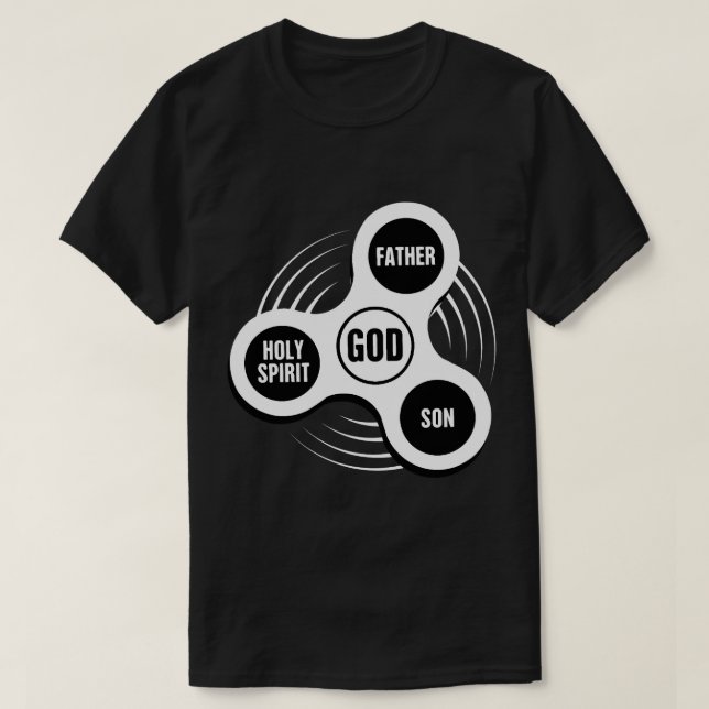 Holy Trinity Christian Fidget Spinner T-Shirt (Design Front)