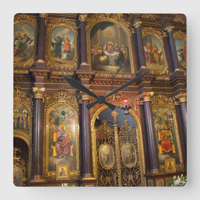 Holy Trinity Greek Orthodox Church Square Wall Clock (Front)