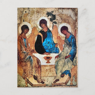 Holy Trinity Icon by Andrei Rublev Postcard