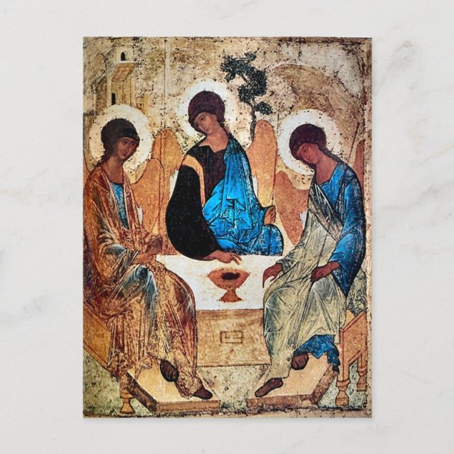 Holy Trinity Icon by Andrei Rublev Postcard (Front)