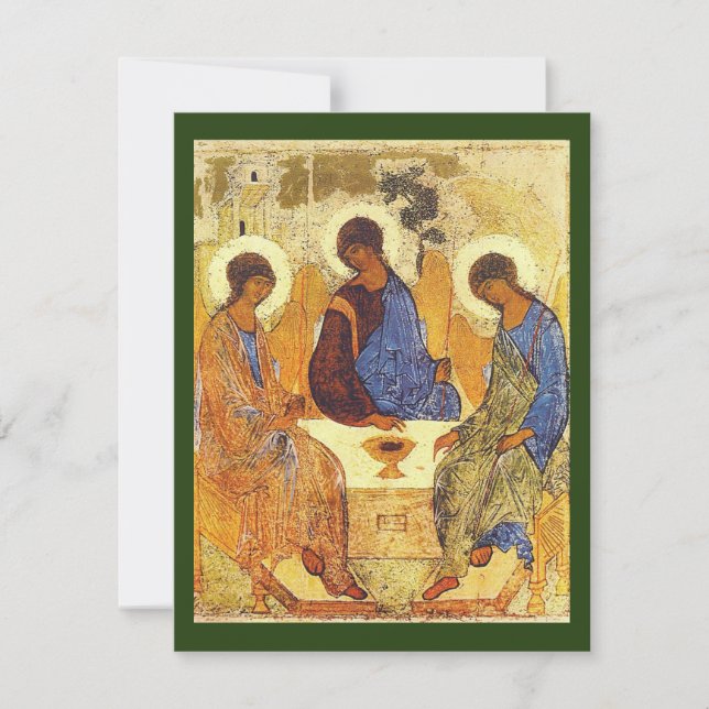 Holy Trinity icon prayer card (Front)
