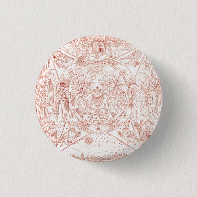 Holy Trinity in Glory 1 Inch Round Button (Front)