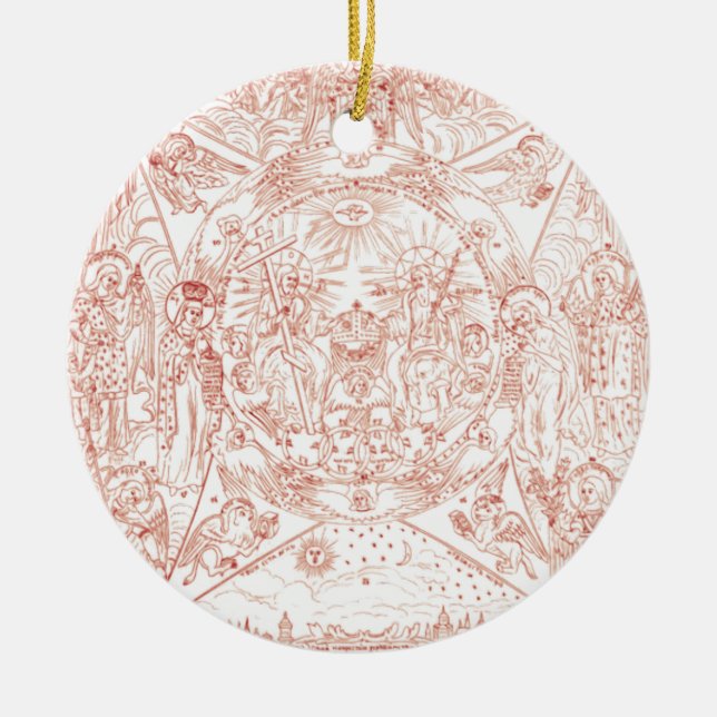 Holy Trinity in Glory Ceramic Ornament (Front)