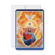 Holy Trinity in Glory Devotional Art Prayer Card