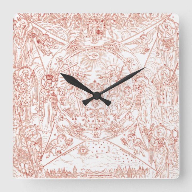 Holy Trinity in Glory Square Wall Clock (Front)