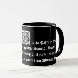 Holy Trinity Latin Glory Be White Overlays Mug