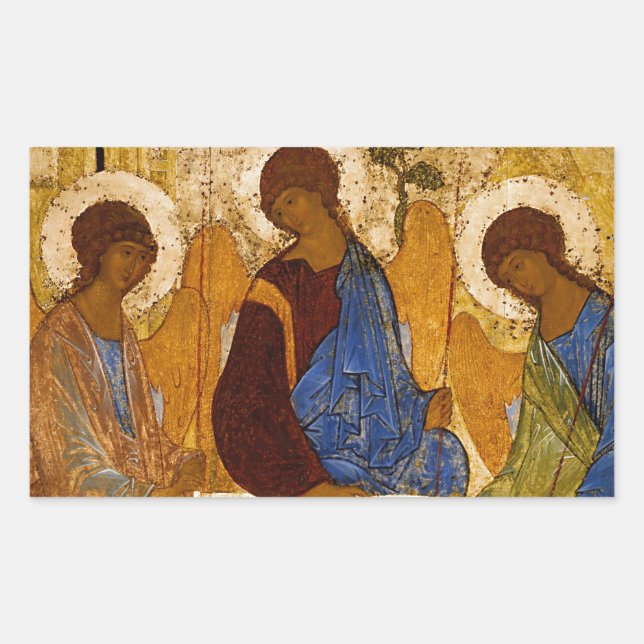 Holy Trinity Rublev Byzantine icon Sticker (Front)