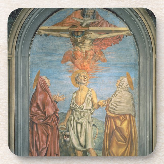 Holy Trinity with St. Jerome (fresco) Coaster (Front)
