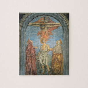 Holy Trinity with St. Jerome (fresco) Jigsaw Puzzle
