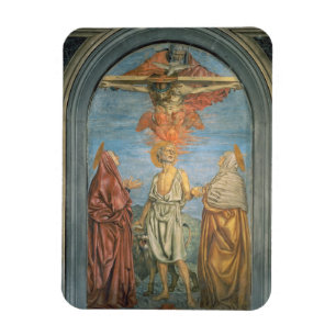 Holy Trinity with St. Jerome (fresco) Magnet