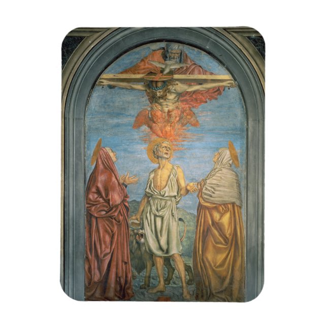 Holy Trinity with St. Jerome (fresco) Magnet (Vertical)