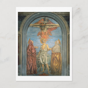 Holy Trinity with St. Jerome (fresco) Postcard