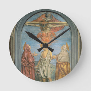 Holy Trinity with St. Jerome (fresco) Round Clock