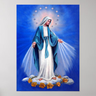 Holy virgin mother Mary,mother of God template Poster