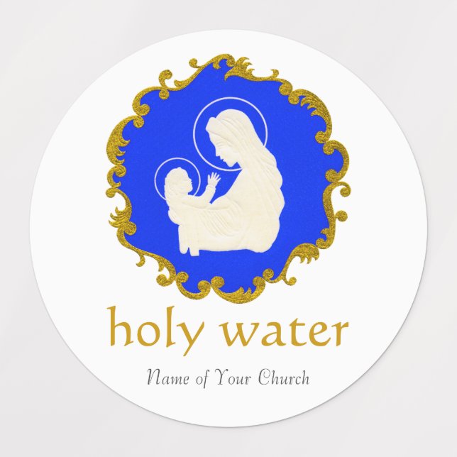 Holy Water Unique Vintage Virgin Mary and Jesus (Design 1)
