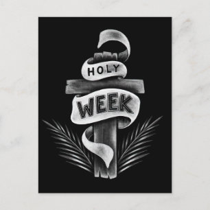 Holy Week Crucifix Holiday Postcard