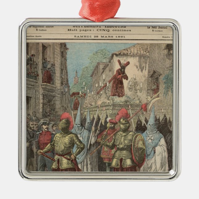 Holy Week in Seville Metal Ornament (Front)