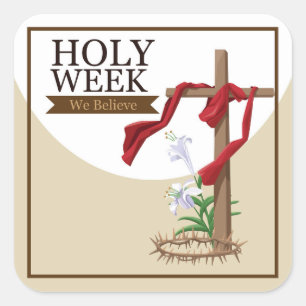 Holy Week  Square Sticker