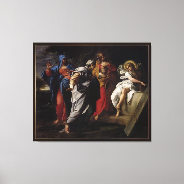 Holy Women at Christ's Tomb by Annibale Carracci Canvas Print (Front)