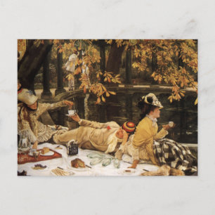 Holyday picnic painting postcard