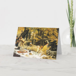 Holyday, the Picnic by James Tissot, Victorian Art Holiday Card