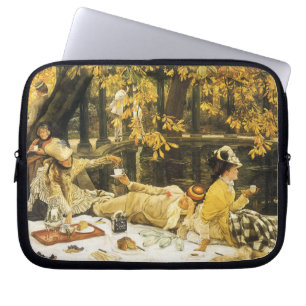 Holyday, the Picnic by James Tissot, Victorian Art Laptop Sleeve
