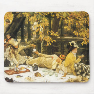 Holyday, the Picnic by James Tissot, Victorian Art Mouse Pad