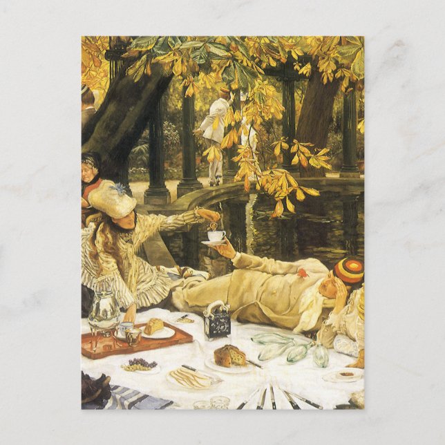 Holyday, the Picnic by James Tissot, Victorian Art Postcard (Front)